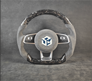 Volant en fibre de carbone forgé pour Volkswagen VW <span class=keywords><strong>Golf</strong></span> MK6 gti Mk7 <span class=keywords><strong>7</strong></span>.5 Mk6 Mk5 Mk4 GTI <span class=keywords><strong>GTD</strong></span> R Polo GTI CC Passat Tiguan - Product Image 3