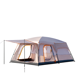 Grande tente de camping familiale pour 8 personnes et plus, imperméable, tente <span class=keywords><strong>en</strong></span> tissu Oxford quatre saisons avec 2 chambres et 1 salon - Product Image 1