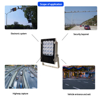 Caméra Anpr 20W IP65 Reconnaissance de plaque d'immatriculation Lumière LED Corps en aluminium Éclairage extérieur pour usage routier