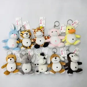 OEM ODM özel 5cm 8cm 15cm yapılan yumuşak dolması hayvanlar peluş oyuncak anahtarlık OEM ODM özel Plushies bebek