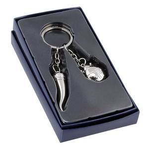 Llavero Amuleto de Mariquita Plateada y Cuerno, Accesorio para Llaves de Coche - Product Image 3