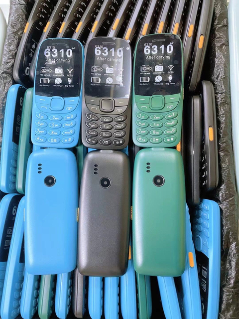 Unlocked 6310 Bar Feature Phone 1.77 Inch TFT Display QWERTY Keypad Dual SIM Card 600mAh Battery Spreadtrum 6531 GSM Phone