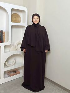 Hijab Turban Ample en Polyester pour Femme, Style Arabe du Moyen-Orient, Traditionnel Musulman, Simple et Décontracté pour l'Automne - Product Image 3