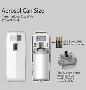 Dispensador de espray de ambientador automático de <span class=keywords><strong>tipo</strong></span> simple, dispensador de <span class=keywords><strong>aerosol</strong></span> montado en la pared Dispensador de ambientador de aire automático - Product Image 6