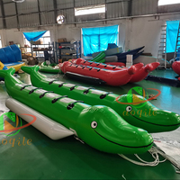 Jeu de surf à l'eau hermétique Poisson volant Ski aquatique gonflable Double tube Remorquage à l'eau Poisson volant