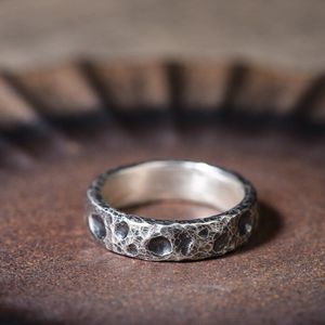 티베트 레트로 수제 옛날 동굴 디자인 낡은 스타일의 링 테일 반지 (남녀공용) - Product Image 3