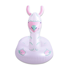 Inflatable Llama Swim <b>Ring</b> For Kids Novelty PVC Floatation Device 0.22mm <b>Thickness</b> - Product Image 2