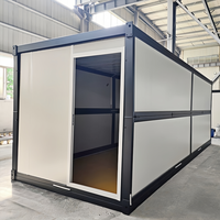 Maison modulaire pliable à faible coût de 40 pieds avec deux chambres et une salle de bain, design moderne, pour usage scolaire et familial, résistante au feu et au vent