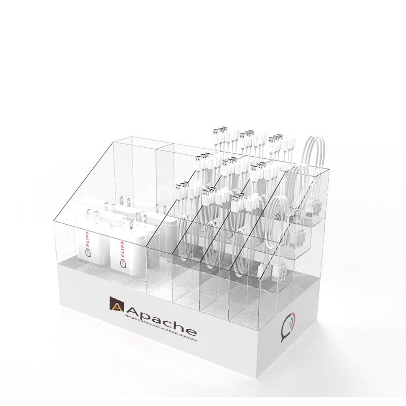 Customizable Double-Sided Heavy Duty Acrylic Cell Phone Accessories Display Stand for Phone Stores and Supermarkets