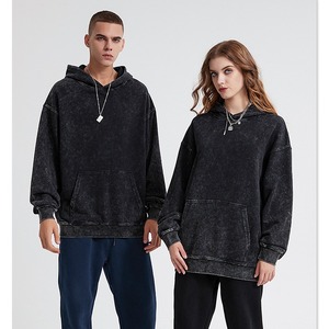 Sudadera Unisex con Efecto Desgastado, 100% Algodón, Corte Holgado, Estilo Batik, con Bolsillos, para Danza y Streetwear, Anti-Pilling - Product Image 1