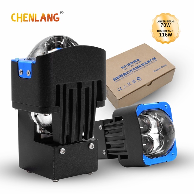 New Arrival CLJ7S 1.6 Inch Mini Matrix Module LED Headlight High/Low Beam 116W Bi-led Projector Lens Retrofit Car Lamps