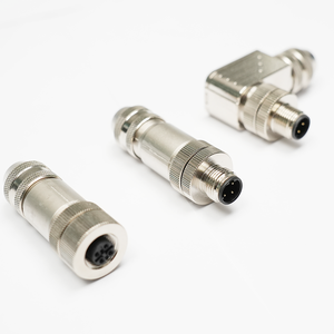 M12 промышленный IP67 Водонепроницаемый прямоугольный гнездовой разъем A-Coded Binder штекер A-Code Piercecon экранированный коннектор - Product Image 6