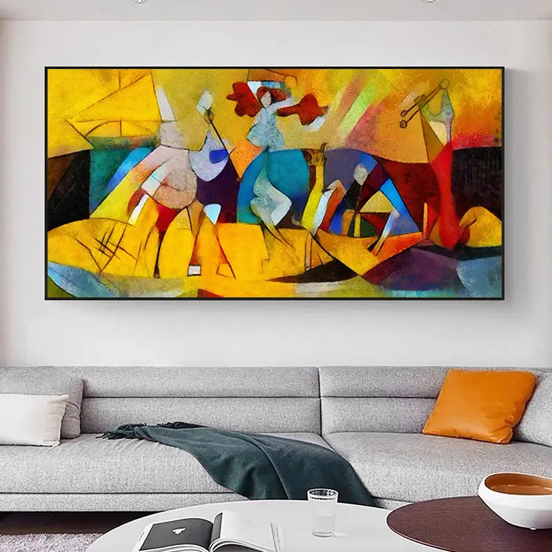 Pintura abstrata do pablo picasso, imagem de tela abstrata moderna para decoração de sala de estar, hd, imagens, arte de parede