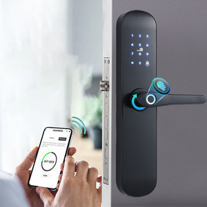 กุญแจล็อคอัจฉริยะ SINON Tuya ควบคุมผ่าน WiFi พร้อมระบบสแกนลายนิ้วมือ  วัสดุเหล็กกล้าไร้สนิม  รองรับการ์ดหน่วยความจำ  สำหรับประตูเหล็ก - Product Image 2