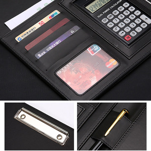 Tùy Chỉnh A4 PU Leather Folio Văn Phòng Văn Phòng Phẩm Chất Kết Dính Tài Liệu Danh Mục Đầu Tư Tập Tin Trường Hợp Tổ Chức Chủ - Product Image 4