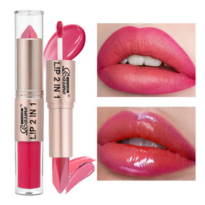 Brillo Labial y Lápiz Labial 2 en 1 de Doble Punta, Marca Privada OEM, <span class=keywords><strong>Alta</strong></span> Pigmentación, Hidratante, Larga Duración, Suave, Cosmético Labial - Product Image 4
