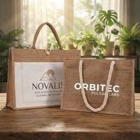 Sac de plage en jute personnalisé avec poignée en corde, pochette de voyage pour la plage avec poche extérieure, sac fourre-tout en toile de jute