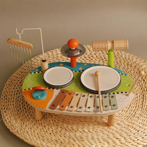 Montessori Educational Puzzle <strong>Games</strong> <strong>Set</strong> <strong>6</strong>-in-<strong>1</strong> Percussion Music Instrument Wooden ADHD Toys for Kids Boys and Girls - Product Image 2