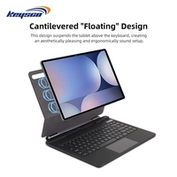 Teclado Ultrafino con Retroiluminación de 7 Colores y Panel Táctil con Control Magnético para Samsung Galaxy Tab S10 S9 S8 14.6"
