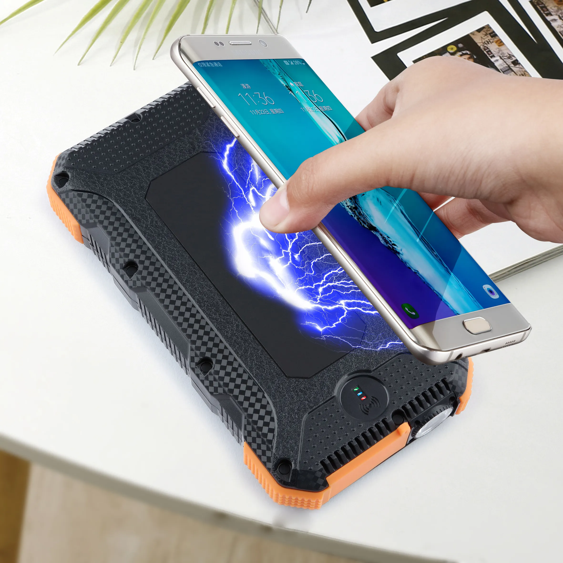 Solar 100000 mah portátil móvil de 15000 banco de potencia 20000 mAh 24000 mAh cargador de viaje del Banco de la energía Solar del teléfono móvil de la batería externa