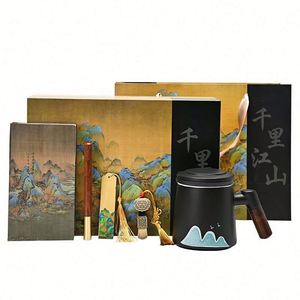 Ensemble de bureau de luxe populaire avec tasse isotherme et carnet, cadeaux personnalisables exquis avec votre propre logo, autocollants promotionnels direct usine - Product Image 1