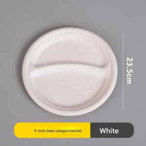 Assiettes jetables personnalisées en bagasse de canne à sucre, compostables et écologiques, de 5, 6, 7, 8, 9, 10 pouces, pour fêtes et dîners - Product Image 5