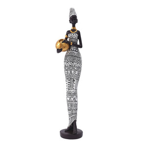 Maison salon entrée bureau armoire à <span class=keywords><strong>vin</strong></span> meuble TV fête des mères 3D résine noir femmes personnage ornements - Product Image 5