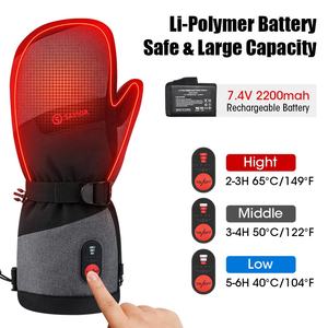 <span class=keywords><strong>Gants</strong></span> de <span class=keywords><strong>ski</strong></span> imperméables thermiques pour hommes et femmes, mitaines d'hiver, technologie tactile, <span class=keywords><strong>gants</strong></span> électriques légers et réglables - Product Image 4