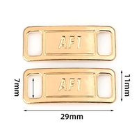 Haute qualité AF1 lacets breloques chaussure dentelle boucle Badges Af1 lacet serrure étiquette en métal pour Sneaker accessoires décoration