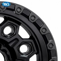 Jantes tout-terrain MSD 4x4, service OEM ODM pour une utilisation tout-terrain, jantes en alliage de 17 pouces, style Beadlock, finition noire brillante