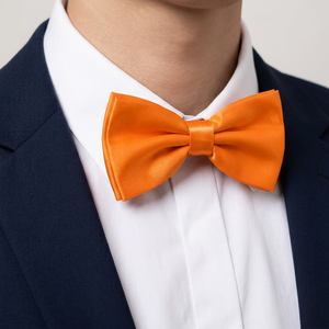 MAIANY Papillon per Bambini e Ragazzi, Taglia Regolabile, in Poliestere, Tinta Unita, per Matrimoni, Feste, Anniversari, Accessorio di Moda (Arancione) - Product Image 1