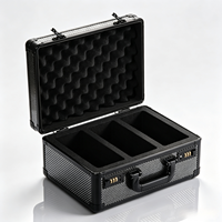 Aluminium 3-Reihen Aufbewahrungsbox für Bewertete Karten Premium Sammelkarten-Etui für PSA-Bewertete Sportkarten Slab Case