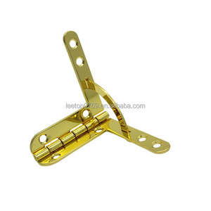 库存供应 39 X 43 x 43 毫米 亮金色 <span class=keywords><strong>90</strong></span> 度直角铰链，适用于木箱 - Product Image 2