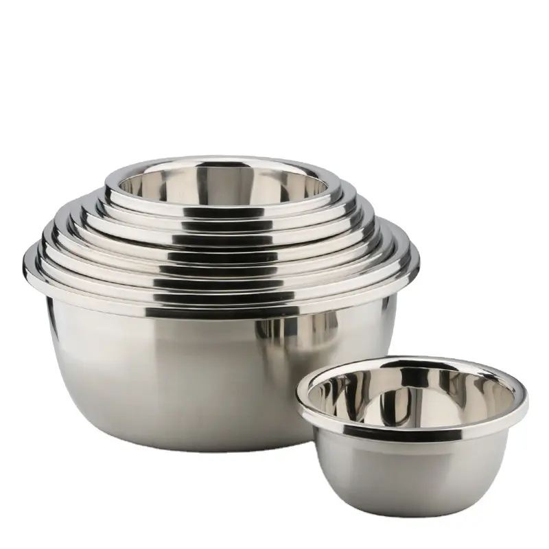 wholesale serving bowl set stainless steel rice bowl stainless steel mixing basin salad bowls
