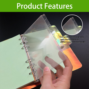 <span class=keywords><strong>Séparateur</strong></span> d'index A5 A6 A4 <span class=keywords><strong>Transparent</strong></span> PE 6 Étiquettes <span class=keywords><strong>Séparateur</strong></span> <span class=keywords><strong>de</strong></span> page Planche d'espacement <span class=keywords><strong>de</strong></span> papier intérieur Planificateur Carnet Reliure à anneaux <span class=keywords><strong>Séparateur</strong></span> - Product Image 2