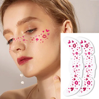 Luxe Festive Taches de Rousseur Visage Tatouage Autocollants Étanche Temporaire Étincelle Maquillage Sexy et À La Mode Papier Conception pour Les Fêtes
