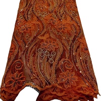 Tissu de dentelle pailletée colorée à vendre