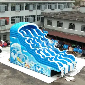 プールのための屋外の夏の涼しい波のプールのスライドの膨脹可能な水スライド