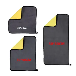 Fuerte absorbente <span class=keywords><strong>de</strong></span> agua Coral Fleece Gafas Toalla <span class=keywords><strong>de</strong></span> lavado <span class=keywords><strong>de</strong></span> autos Secado rápido Doble cara 30*30 30*40 30*60cm Dimensiones - Product Image 1