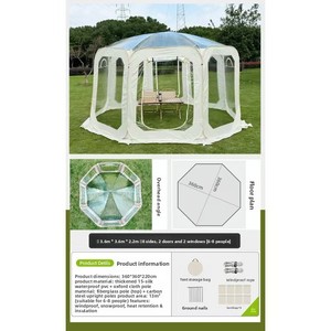 Nouvelle tente d'hiver pour le camping <span class=keywords><strong>en</strong></span> plein air, transparente <span class=keywords><strong>en</strong></span> PVC, quatre saisons, avec cadre <span class=keywords><strong>en</strong></span> aluminium, tente étoilée, coupe-vent, chaude - Product Image 4