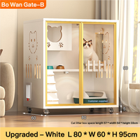 Meuble pour chat PAIPET, villa pour chat en bois moderne, armoire à plusieurs niveaux, maison pour chat d'intérieur avec éclairage LED, OEM personnalisé, vente en gros
