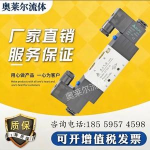 Válvula Solenoide Neumática Dingli 4V120-06 4V210-08 4V310-10 AC220V, Válvula de Dos Posiciones y Cinco Vías - Product Image 5