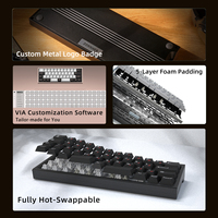 Teclado Mecánico Inalámbrico Portátil ZORNHER LZ40 con Bluetooth, Teclado RGB para Juegos, para Computadoras Portátiles, Oficina y Escritorio