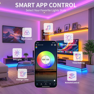 Joystar bán buôn dễ dàng để cắt <span class=keywords><strong>RGB</strong></span> linh hoạt Dimmable CCT 24V <span class=keywords><strong>12V</strong></span> 8.8 mét wifi thông minh 30m 100ft LED Strip ánh sáng Wifi ứng dụng điều khiển - Product Image 6