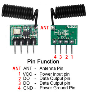 Wireless Home Automation Garagem Porta Abridores Receptor Módulo 315MHz 433MHz ABS <span class=keywords><strong>Learning</strong></span> Code for Education Training Remote - Product Image 3