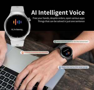 <span class=keywords><strong>2</strong></span> correas gratis 1,5 pulgadas monitoreo de salud HD pantalla grande redondo Android <span class=keywords><strong>Smartwatch</strong></span> deportes relojes inteligentes 4 <span class=keywords><strong>pro</strong></span> Watch4 para <span class=keywords><strong>Huawei</strong></span> - Product Image 2