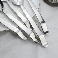 Lot de cuillères de service en acier inoxydable poli miroir, ajourées et pleines, pour hôtels, restaurants et banquets