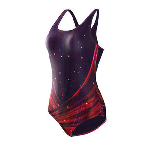 Traje de Baño Deportivo de Una Pieza <span class=keywords><strong>para</strong></span> Mujer, Estilo Racerback, Estampado Degradado, <span class=keywords><strong>para</strong></span> <span class=keywords><strong>Entrenamiento</strong></span> Competitivo, de Alto Rendimiento y Secado Rápido - Product Image 5