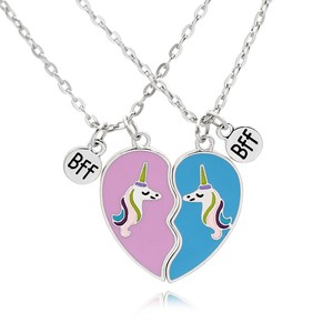 Collar <span class=keywords><strong>de</strong></span> Cadena <span class=keywords><strong>de</strong></span> Bambú con Colgante <span class=keywords><strong>de</strong></span> Corazón Cosido para <span class=keywords><strong>Mejores</strong></span> <span class=keywords><strong>Amigas</strong></span>, Regalo para las <span class=keywords><strong>Mejores</strong></span> <span class=keywords><strong>Amigas</strong></span> - Product Image 3