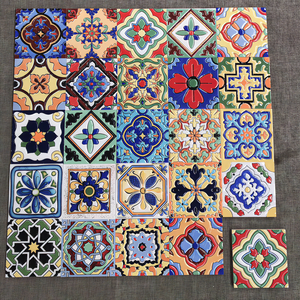 Carreaux muraux extérieurs en céramique fabriqués en usine 100x100, carreaux 3D Art Déco faits à la main pour salle de bain, hôtel, jardin - Product Image 2